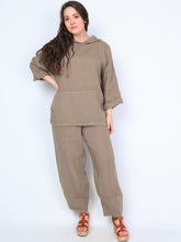 Krone 1 linen blouse with hood